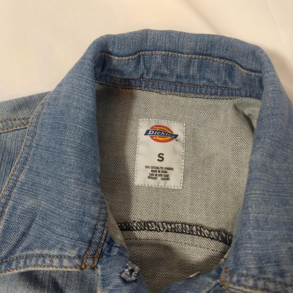 Dickies Blue Jean Jacket Denim Size Small Women - Picture 4 of 5